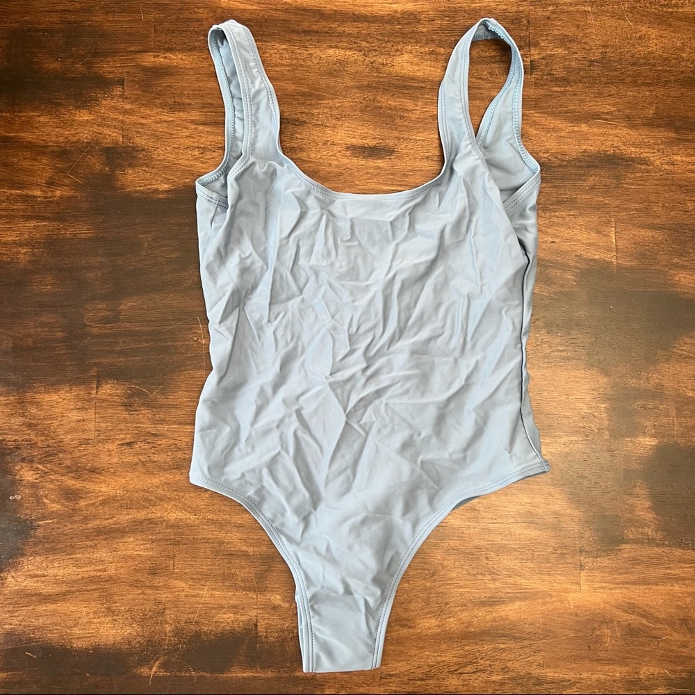 SHEIN one piece baby blue swimsuit size extra small XS
